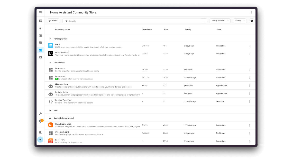 HACS 2.0 en Home Assistant - Blog Domótica Gang Gang